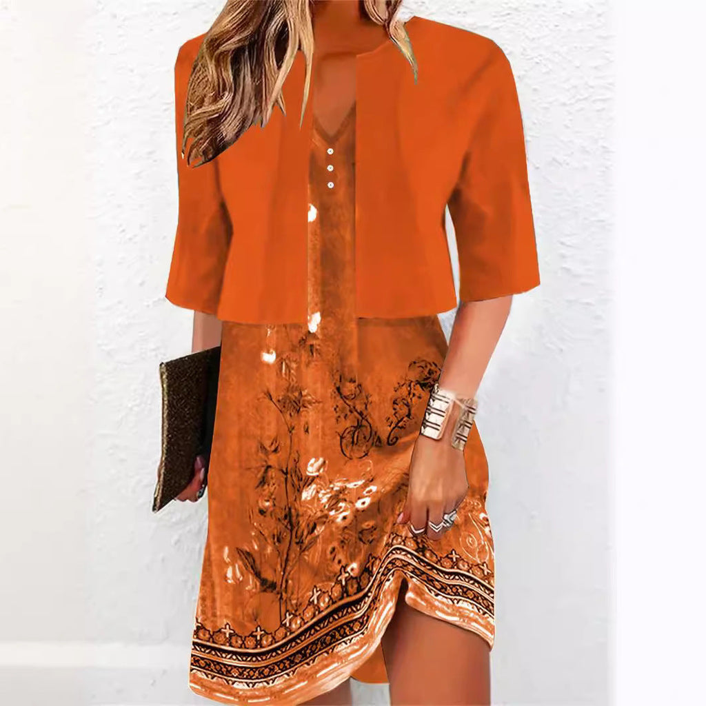 Valenzora | Elegant long skirt two-piece dress
