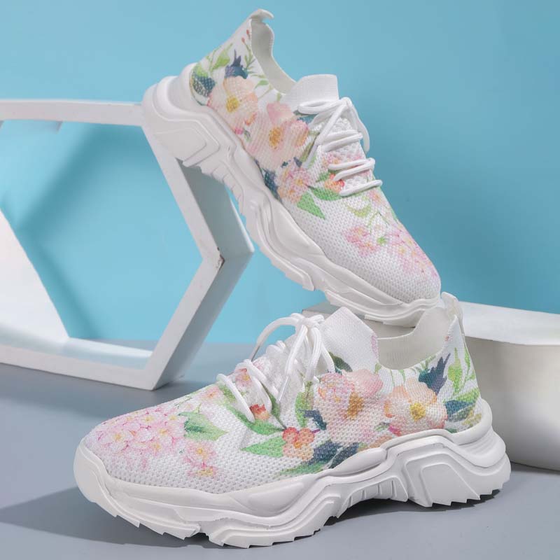 Valenzora | Lässige Sneaker mit Blumenmuster