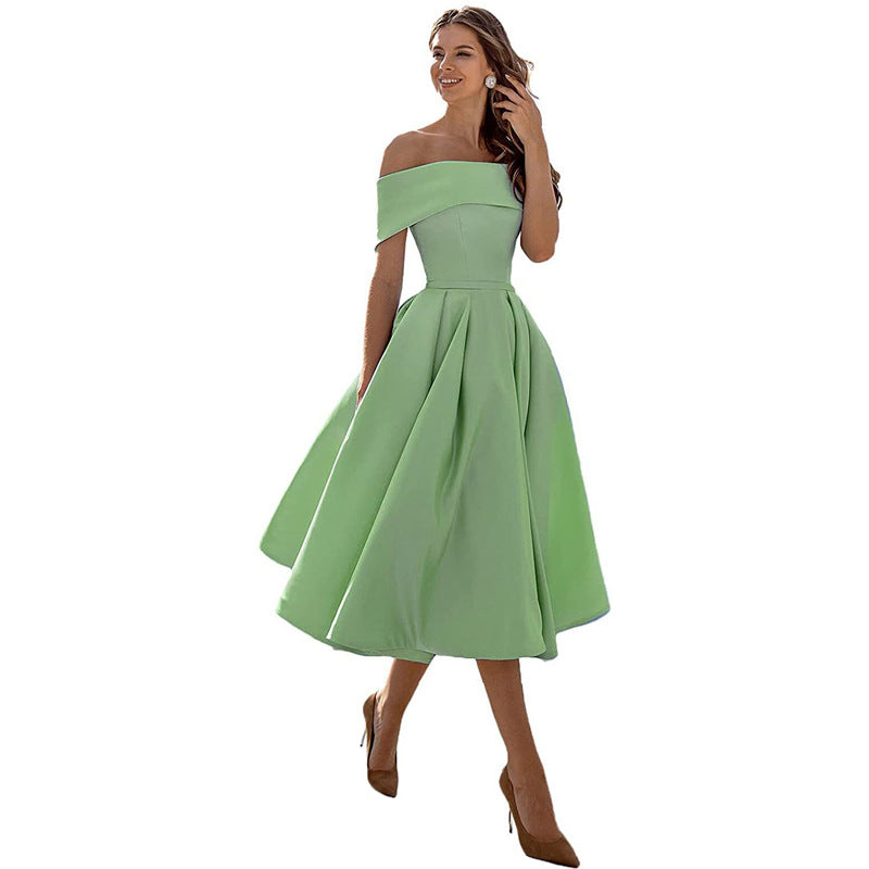 Valenzora | Casual Fashion Satin Cocktail Dress Strapless