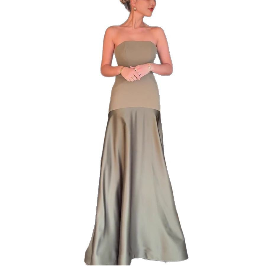 Damenabendkleid mit elegantem Bustier-Oberteil und fließendem Saum, Größe Valenzora