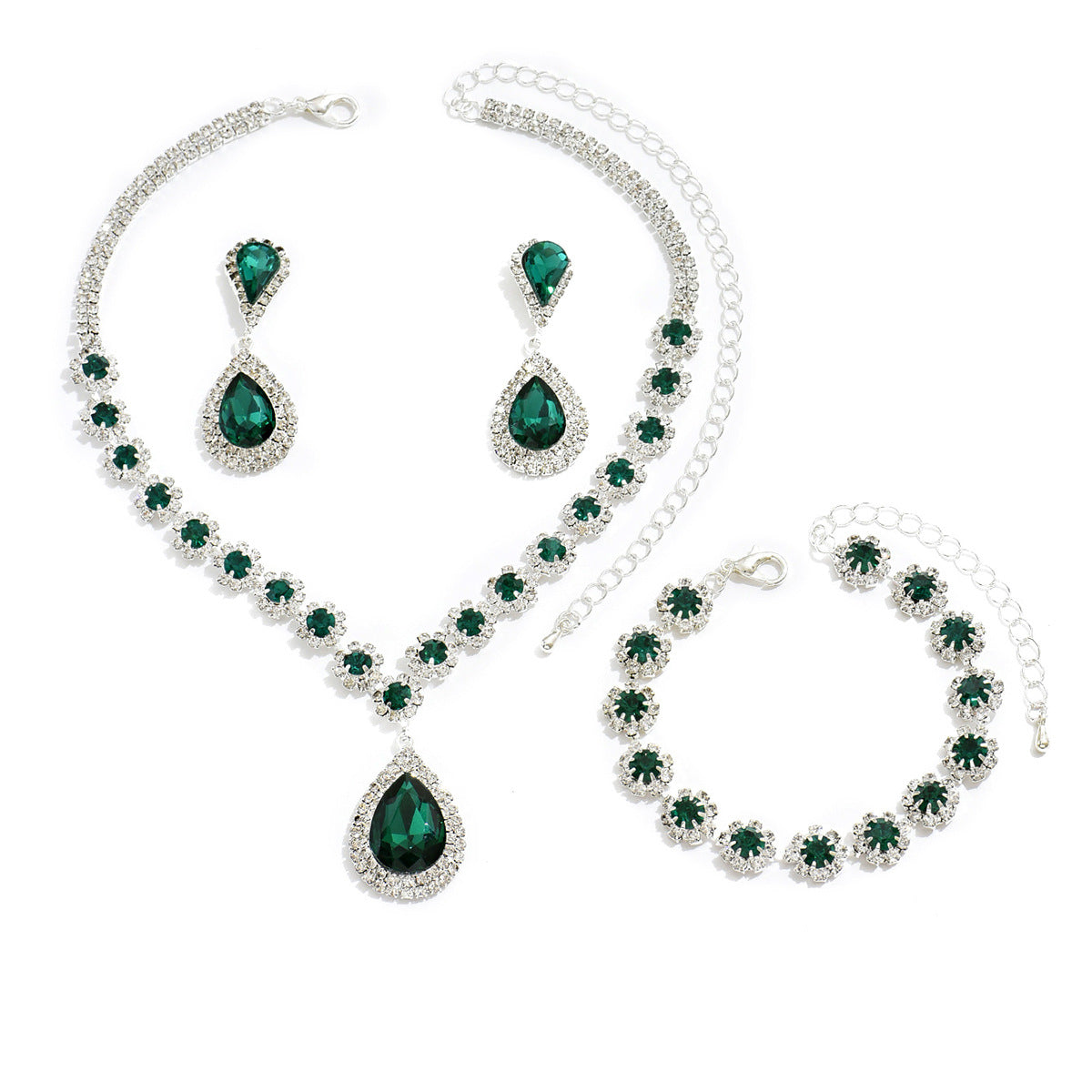 Valenzora - Schmuckset aus verzinktem Strass