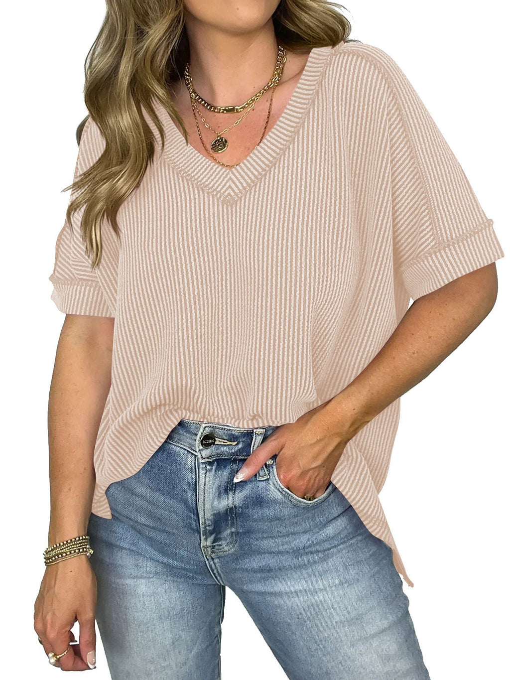 Valenzora | Short-sleeved V-neck top