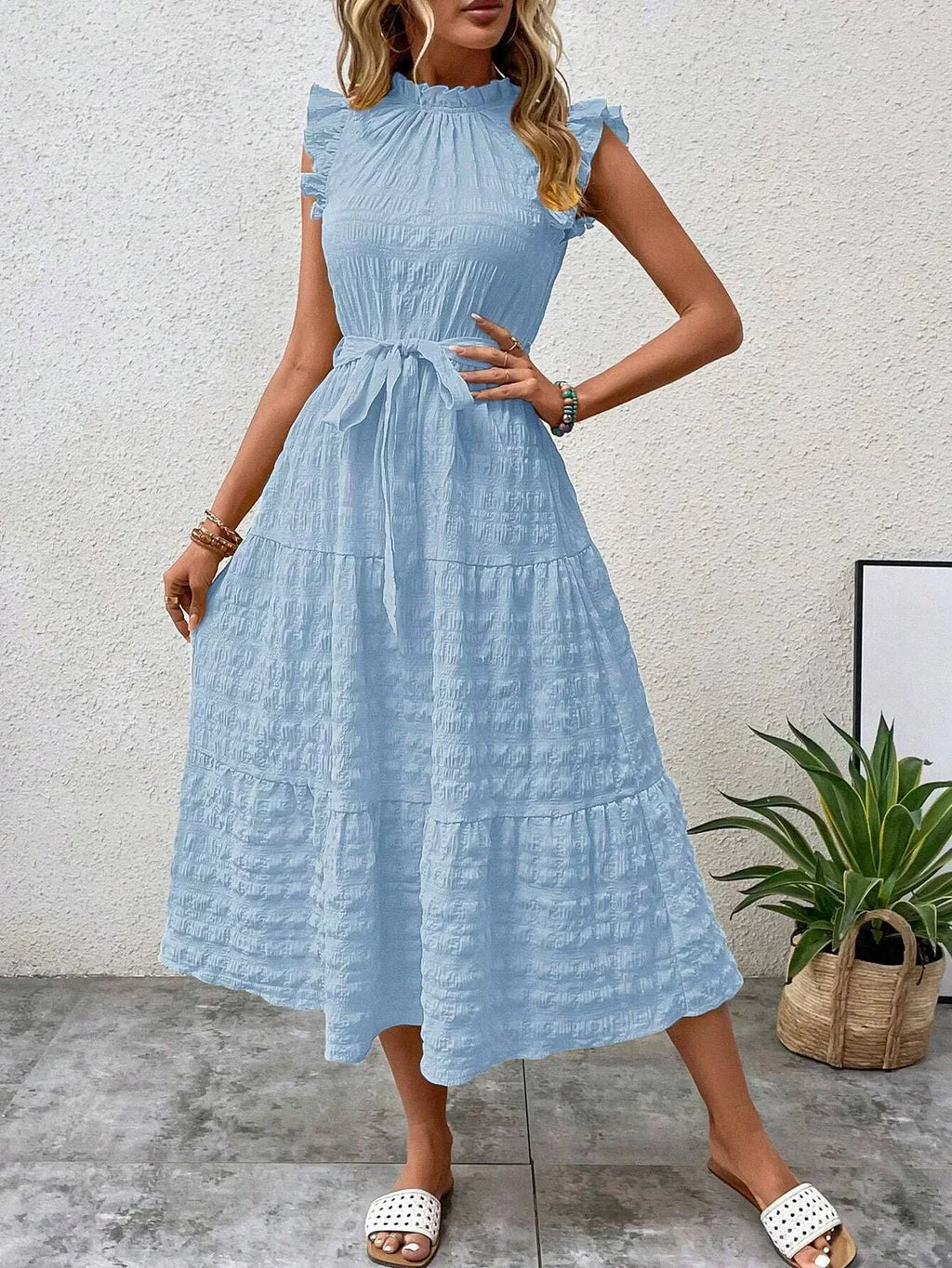 Valenzora | Charming cotton midi dress