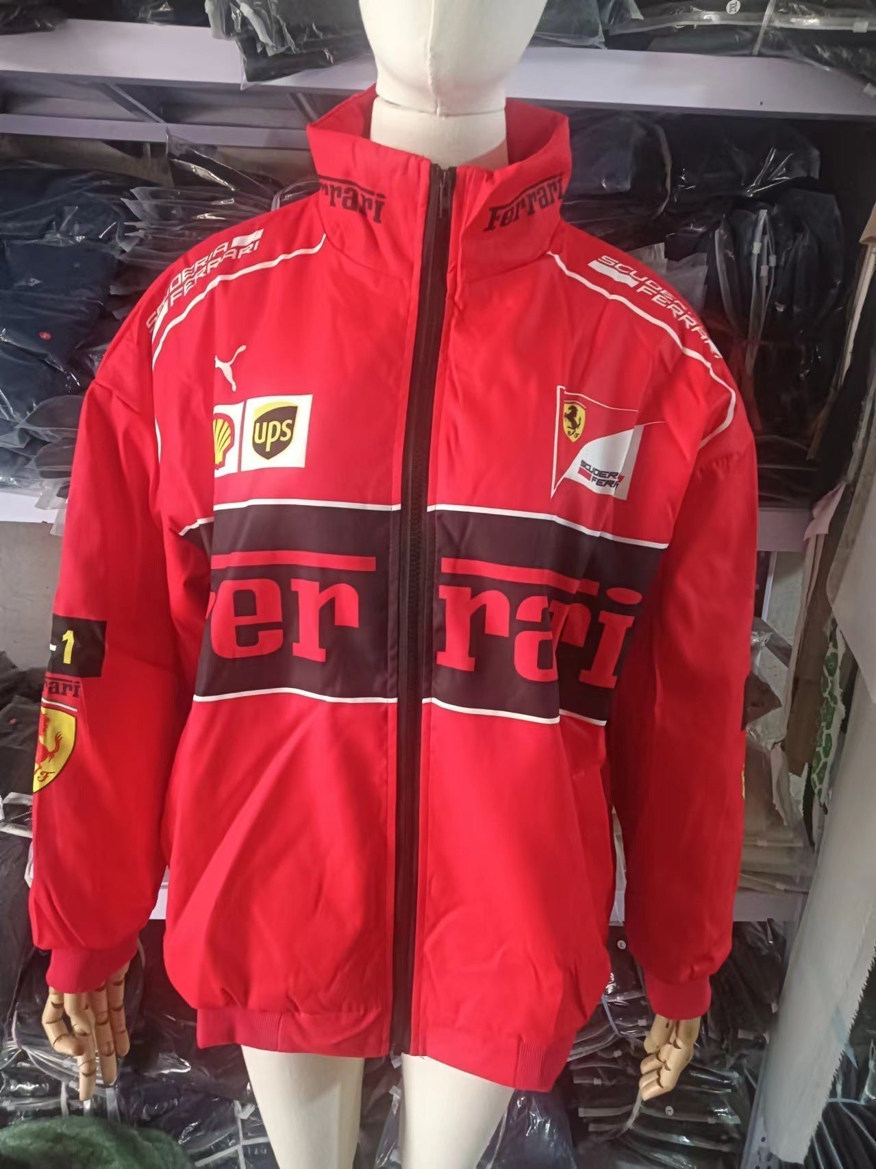 Valenzora | Langärmelige F1 Racing Bomberjacke mit Aufdruck