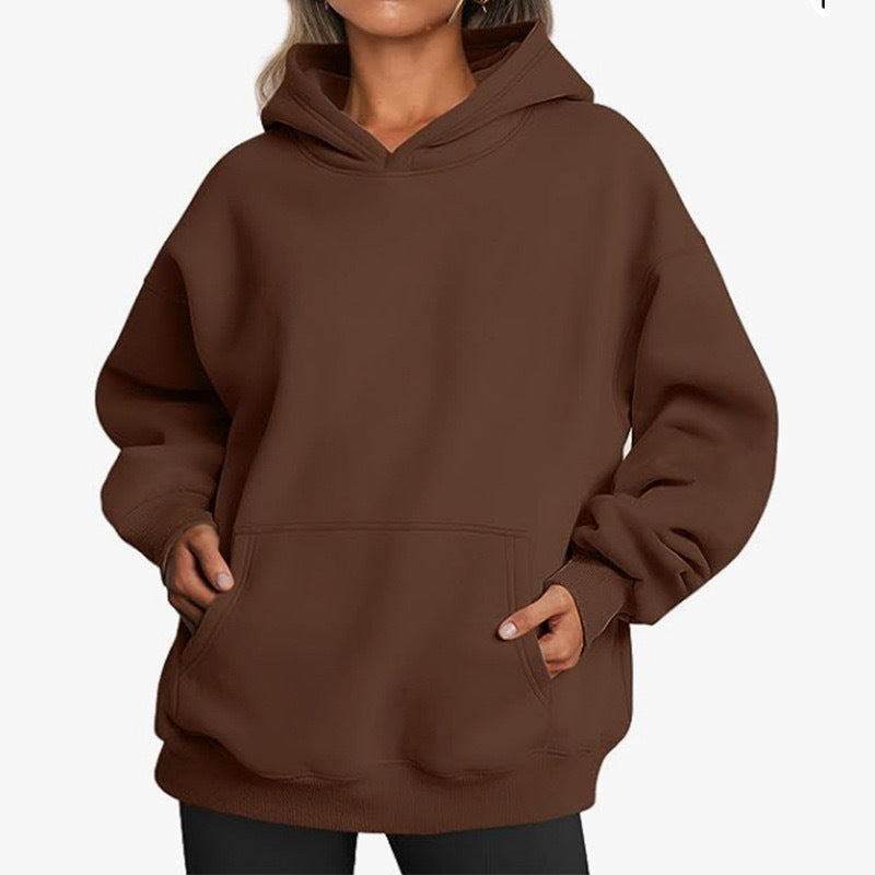 Women's oversized hoodie in a soft cotton blend with practical pockets, size S