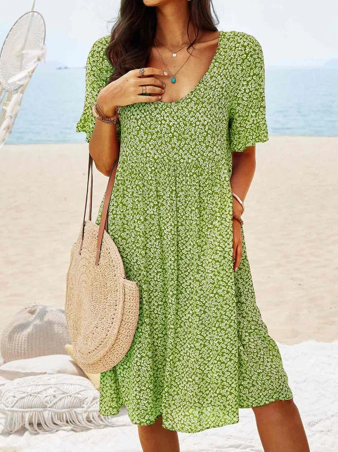 Elegant floral midi dress for women