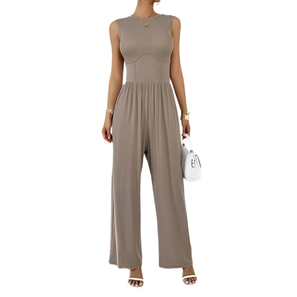 Eleganter Damen-Jumpsuit mit weitem Schnitt und figurschmeichelndem Design, Größe S