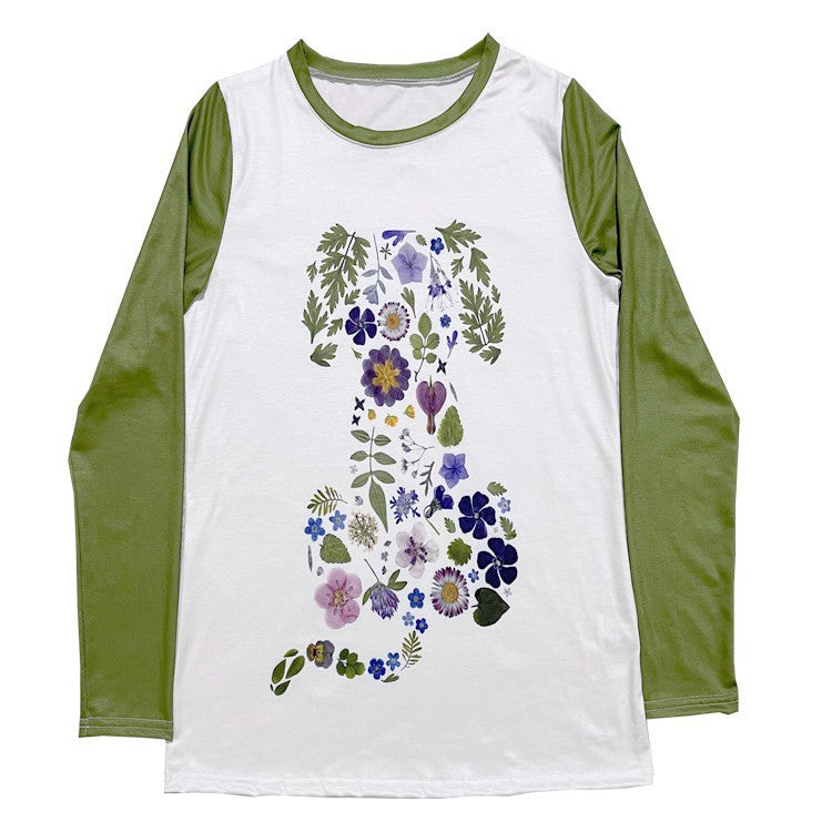 Valenzora | Floral round neck T-shirt