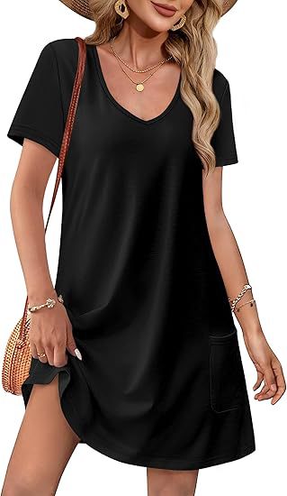 Women's Short Sleeve Casual Dress Size