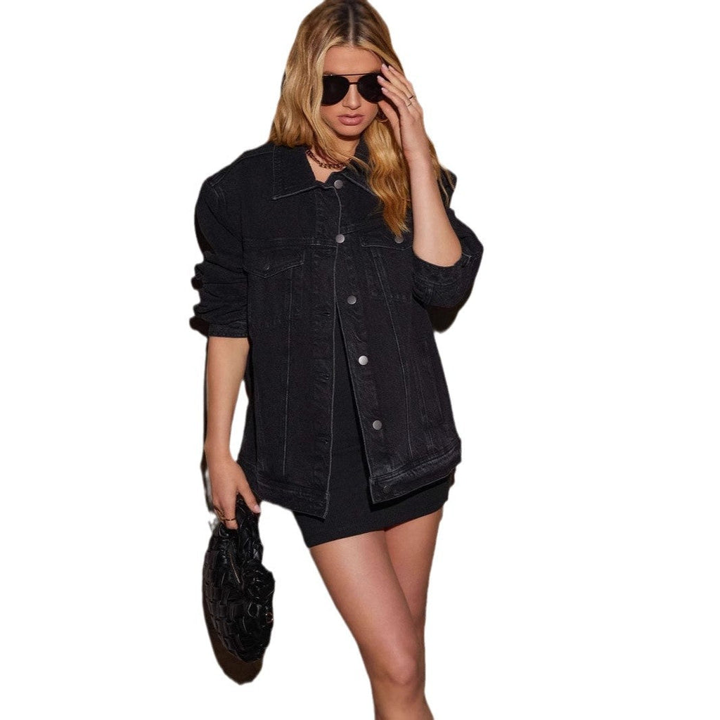 Oversized Jeansjacke für Damen im modernen Streetstyle mit lässigem Schnitt, Größe S