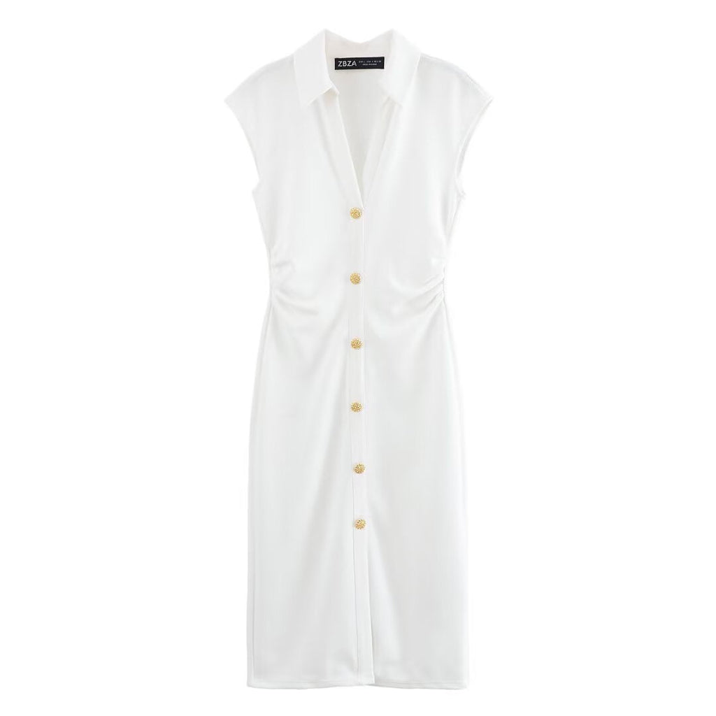 Damen Hemdblusenkleid mit edlen Knopfdetails und elegantem Schnitt Drune