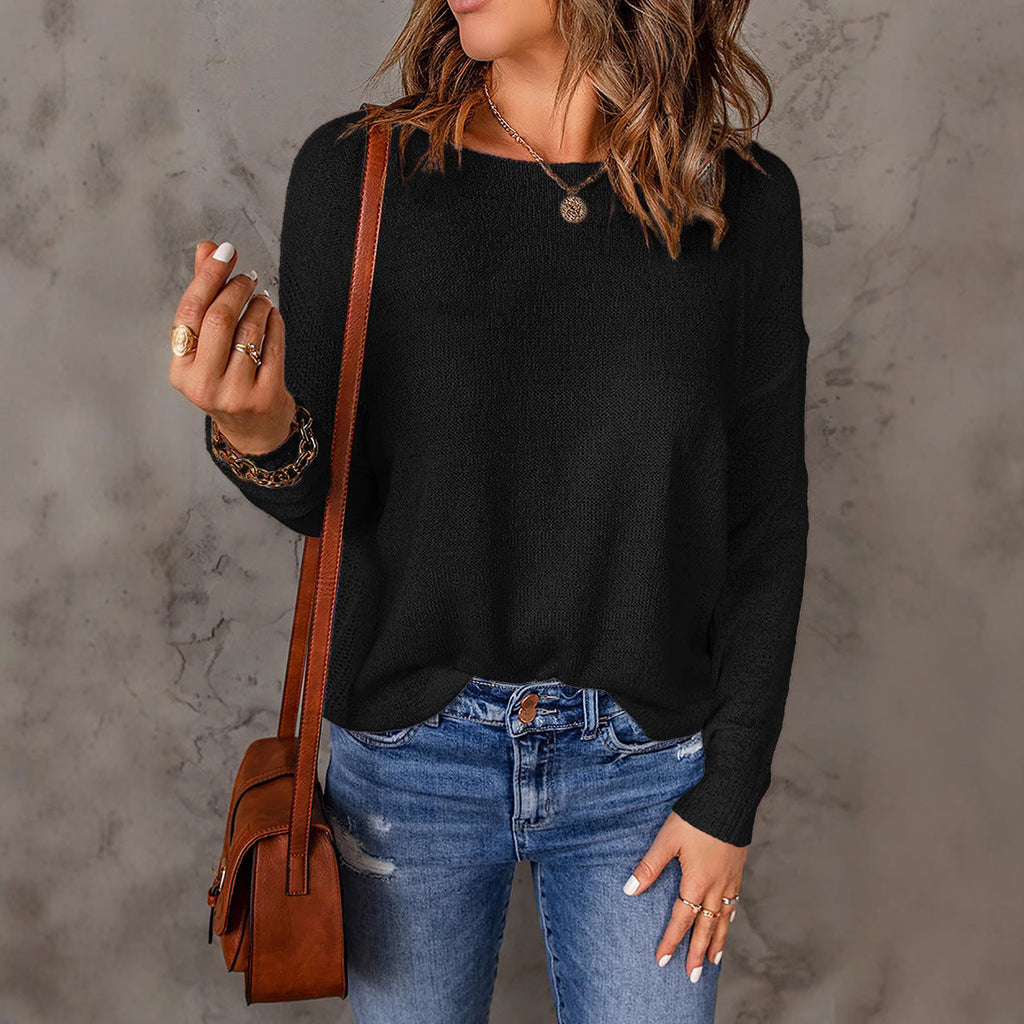 Damen Freizeit-Stricktop mit legerer Passform und feinem Rippenmuster, Größe S