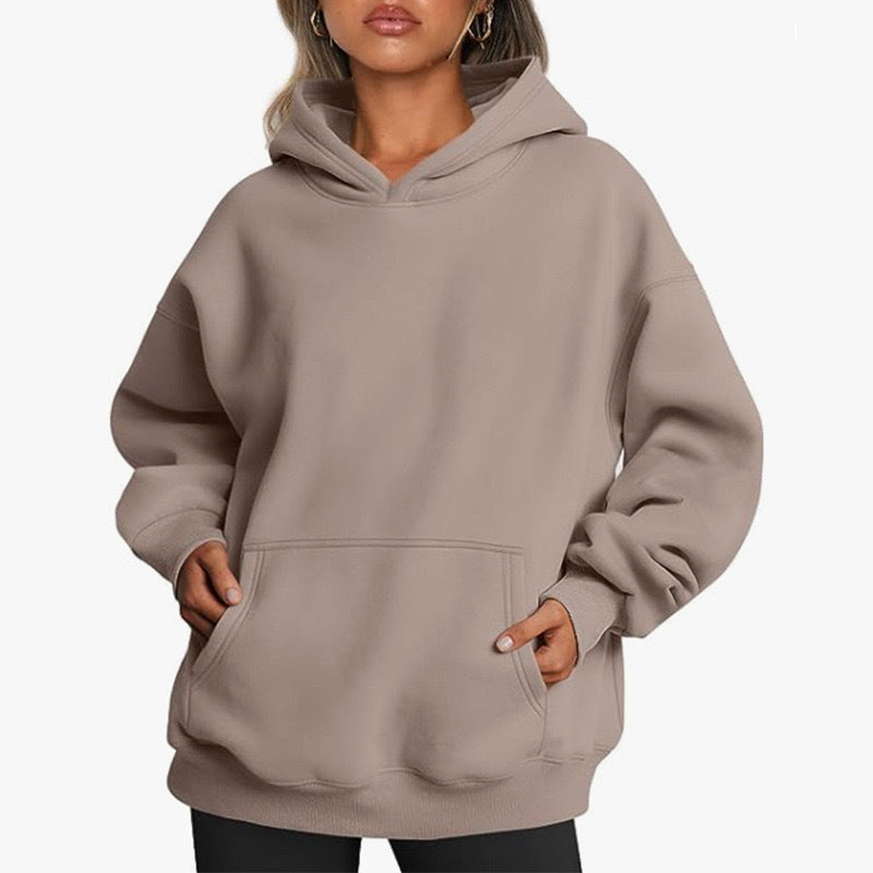 Women's oversized hoodie in a soft cotton blend with practical pockets, size S