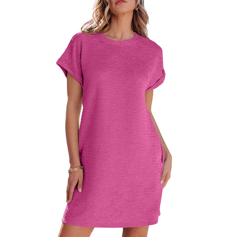 Damen-Freizeitkleid mit strukturierter Außenseite und praktischen Taschen, Größe S
