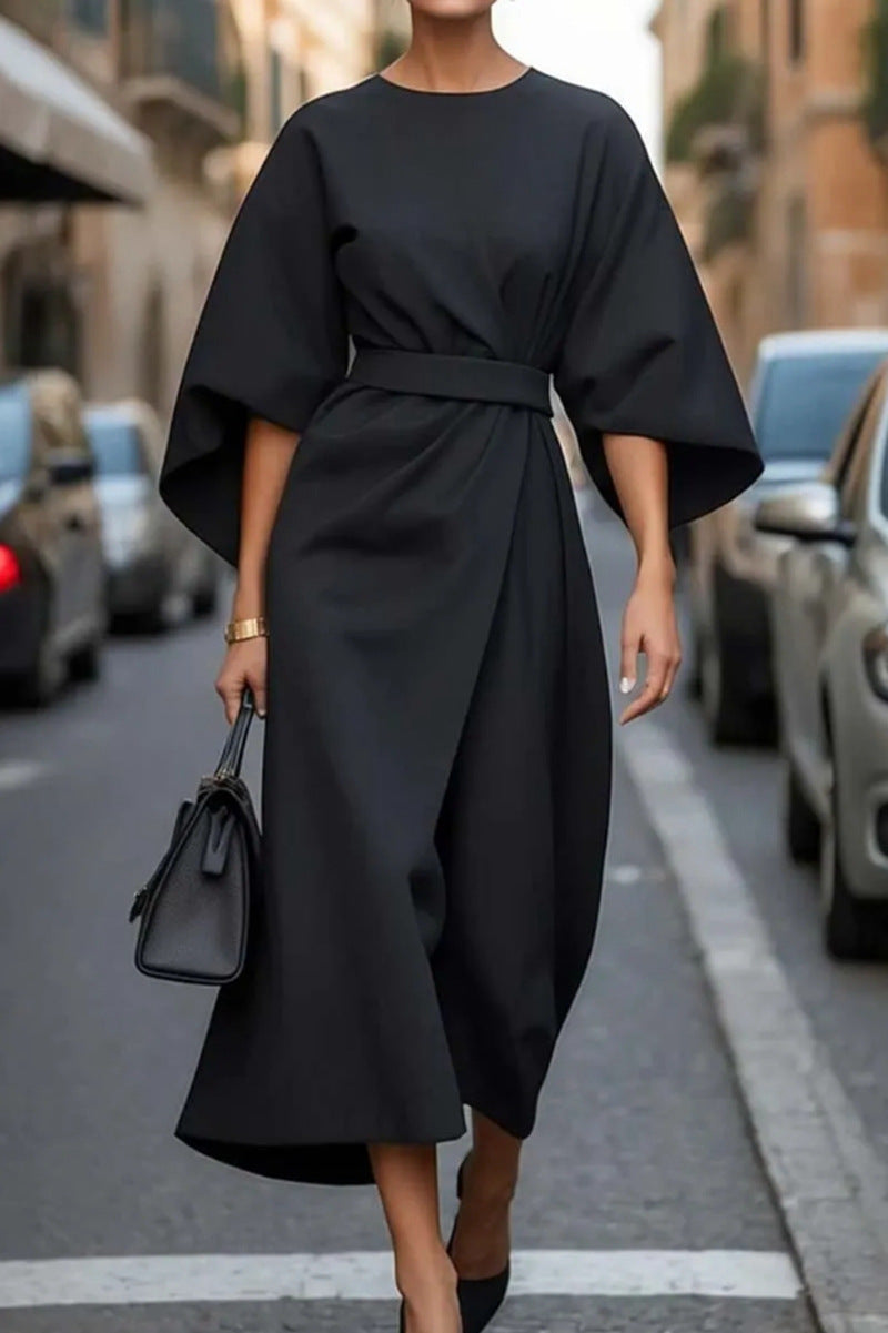 Elegantes Damen-Maxikleid mit Puffärmeln und tailliertem Schnitt, Größe [size missing]