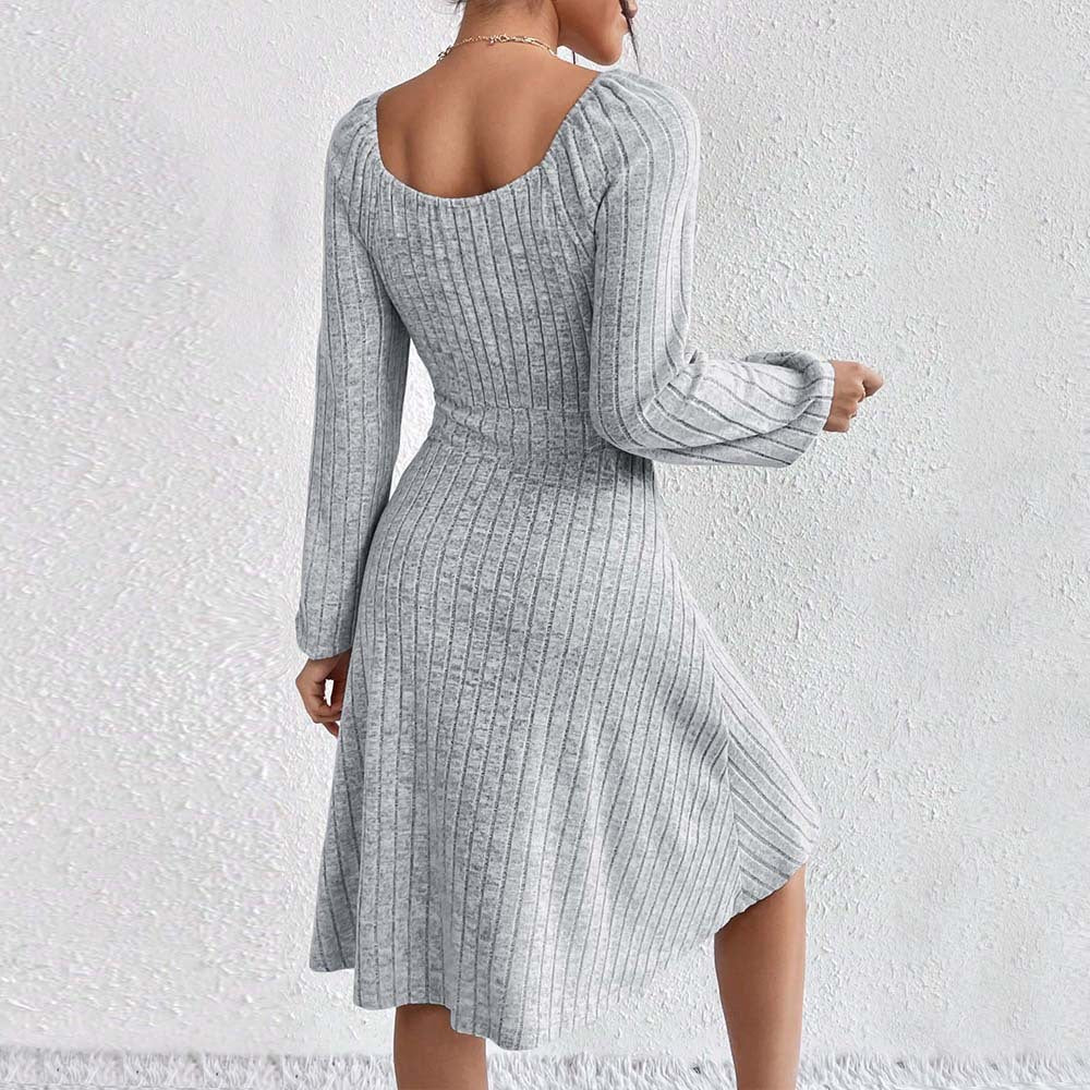 Damen-Midikleid aus elastischem Material mit modischer Raffung, Größe S