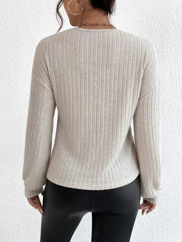 Valenzora | V-Ausschnitt Wickelpullover für mühelosen Stil für Frauen