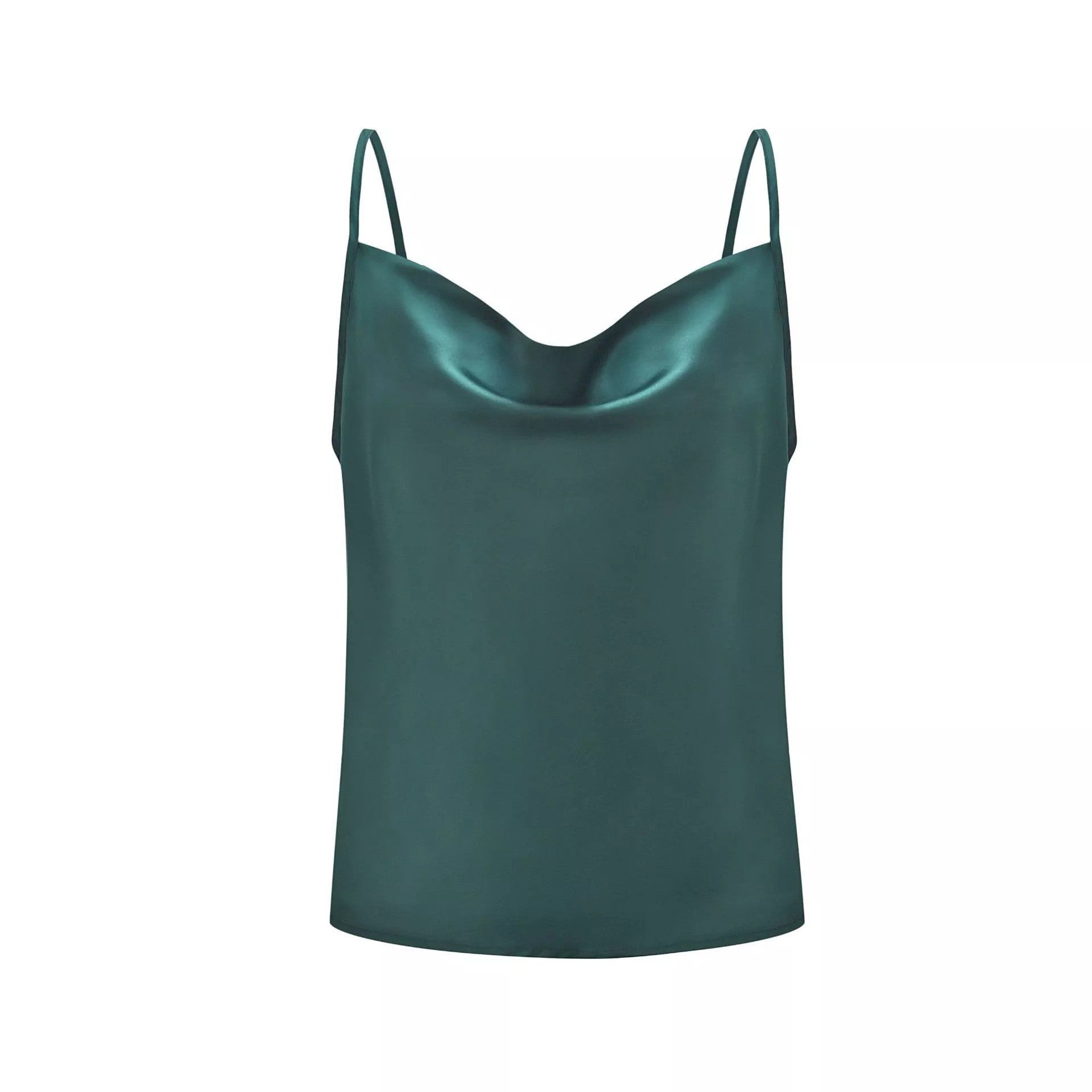 Damen-Satin-Top mit tiefem Ausschnitt und verstellbaren Trägern, Größe [Größe fehlt]