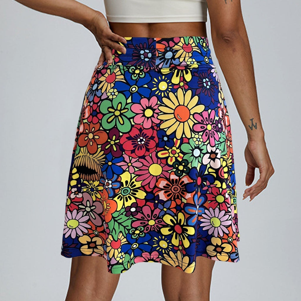 Women's sporty skirt with integrated shorts and practical smartphone pocket, size