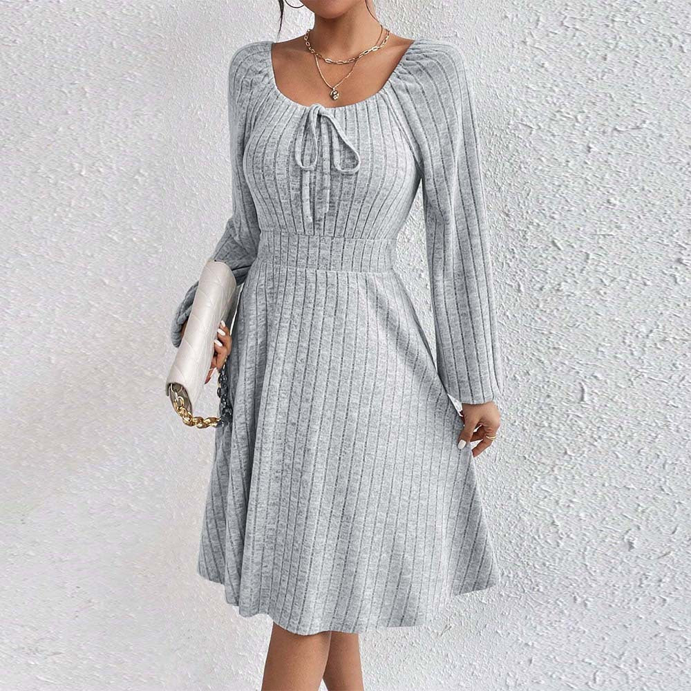 Damen-Midikleid aus elastischem Material mit modischer Raffung, Größe S
