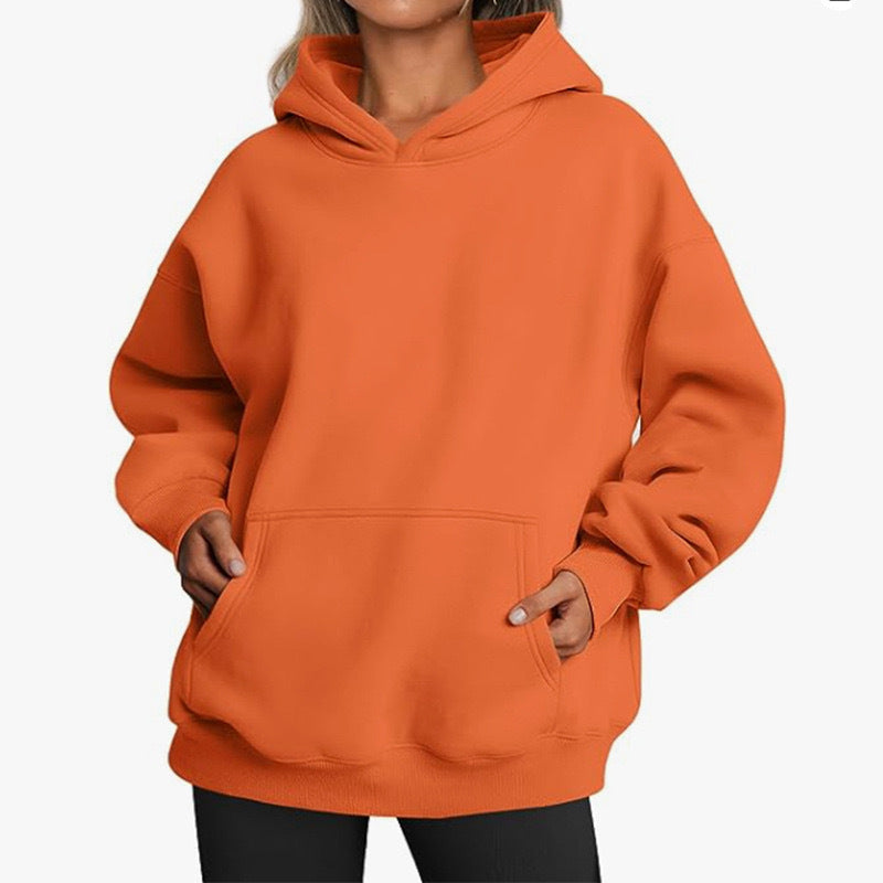 Women's oversized hoodie in a soft cotton blend with practical pockets, size S