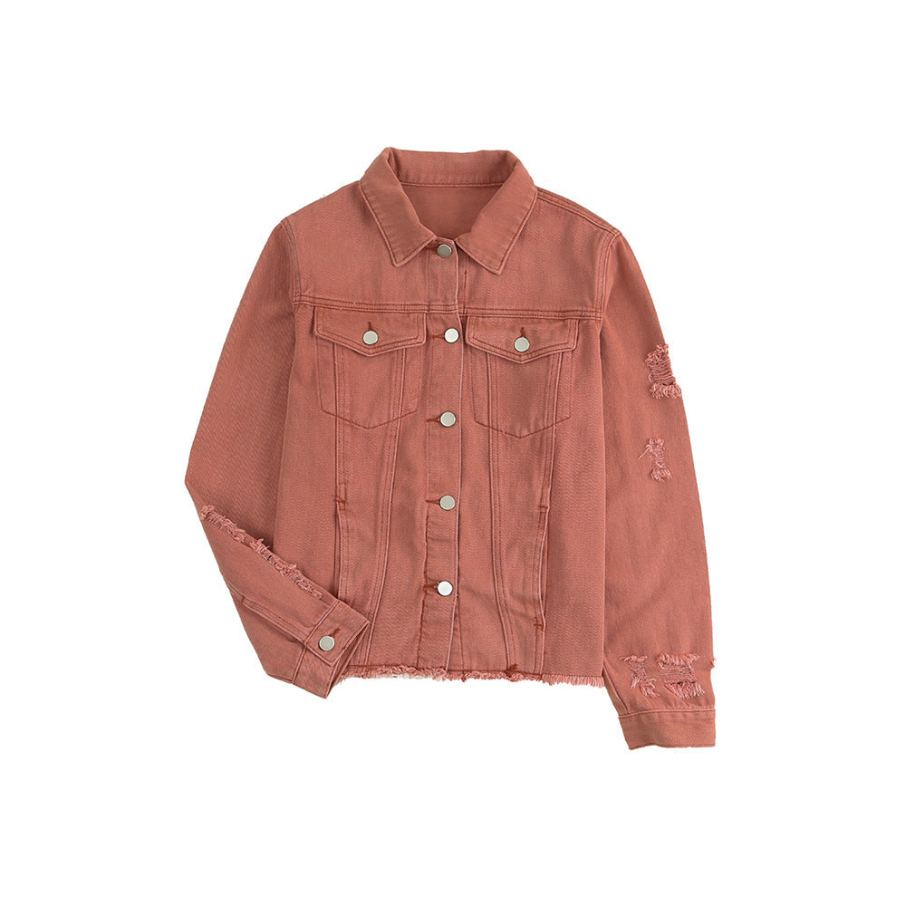 Damen-Jeansjacke mit entspannter Passform und funktionellen Taschen, Größe