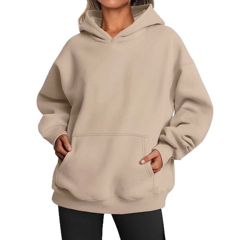 Women's oversized hoodie in a soft cotton blend with practical pockets, size S