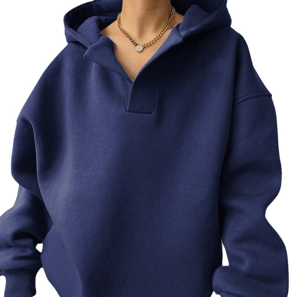 Damen-Oversize-Hoodie mit modernem Stehkragen und weichen Materialien, Größe S