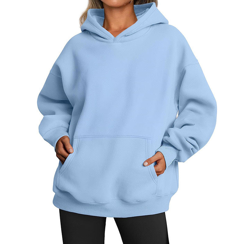 Women's oversized hoodie in a soft cotton blend with practical pockets, size S