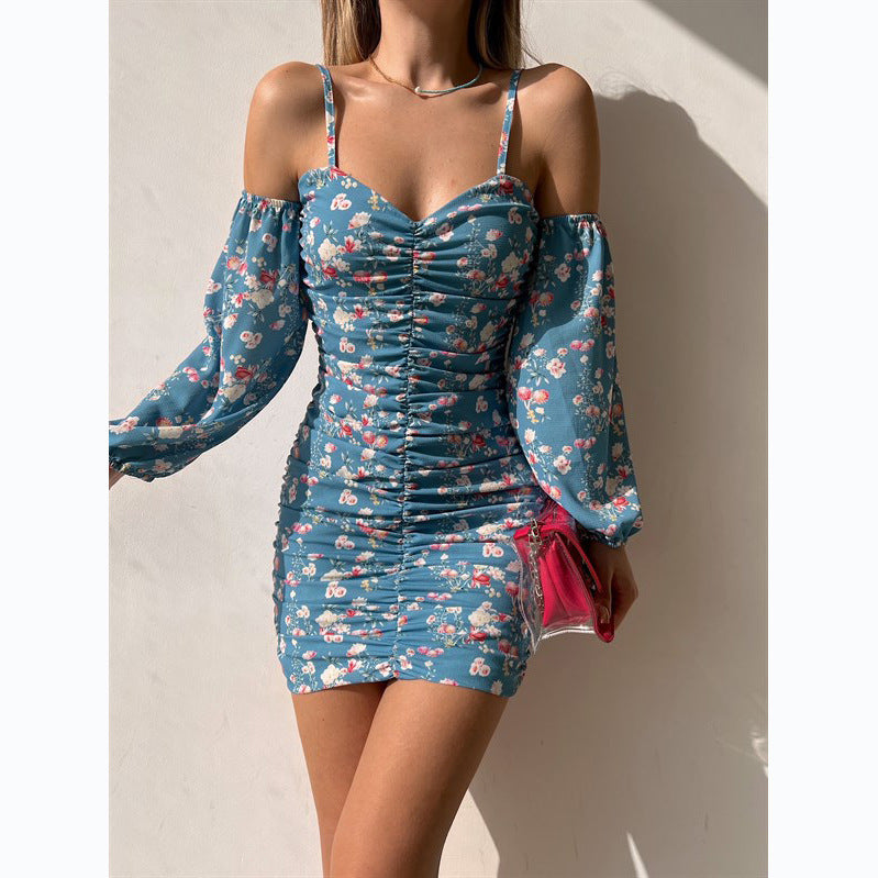 Damen-Minikleid mit Carmen-Ausschnitt und voluminösen Ärmeln, Größe [size missing]