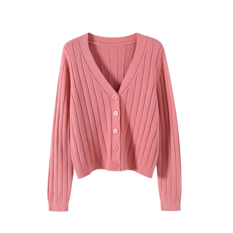 Valenzora | Lace-up knitted V-neck sweater for women