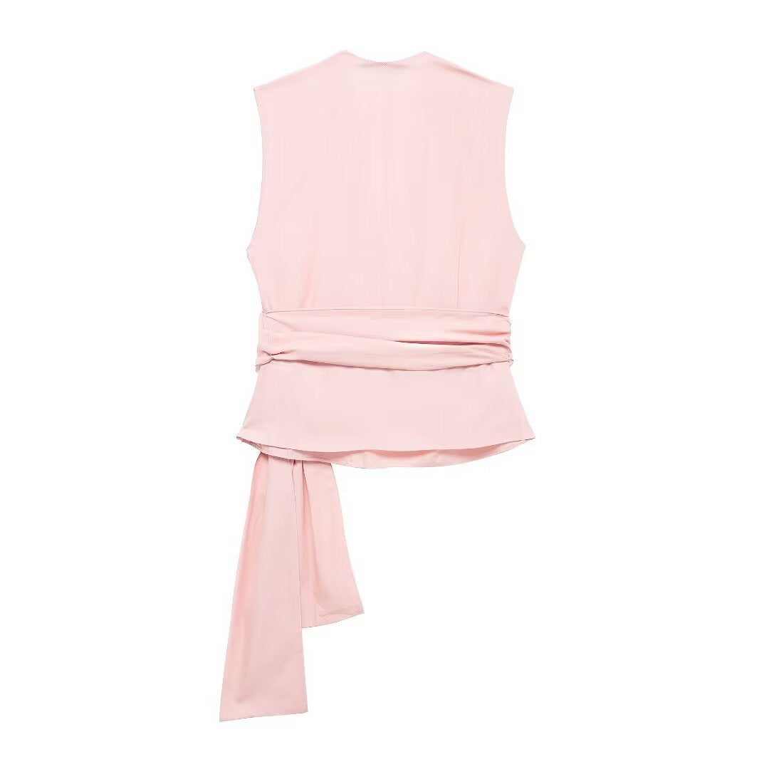 ValenzoraMODE | Cardigan with bow decoration, vest, long trousers, suit