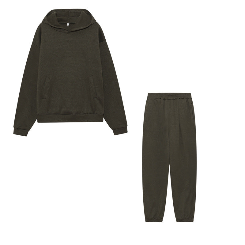 Women's sporty set with hoodie and jogging pants, size