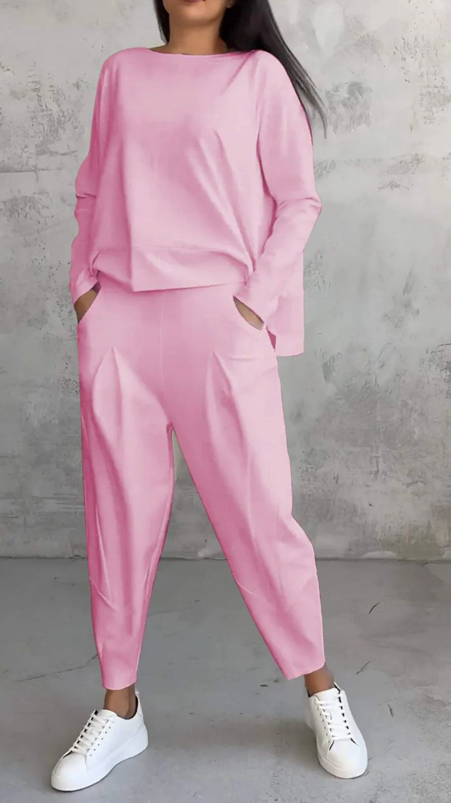 Women's casual two-piece set made of high-quality fabric, size