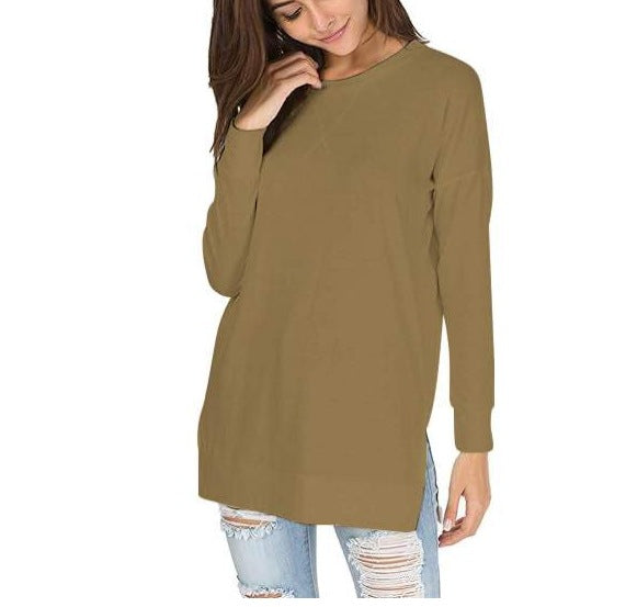 Valenzora | Plain round neck casual top