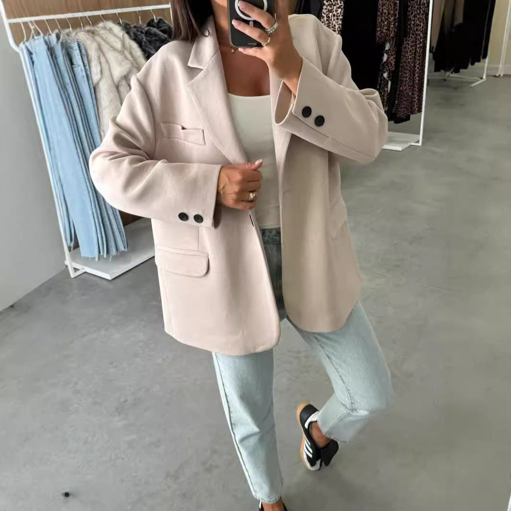 Oversized-Blazer für Damen mit klassischem Schnitt