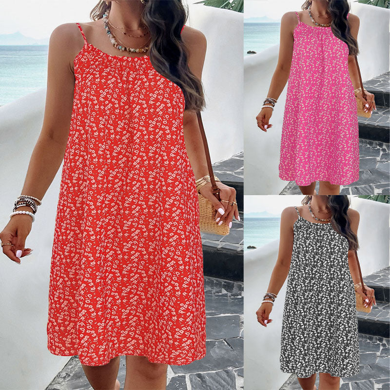 Damen-Sommerkleid aus atmungsaktiver Baumwolle mit Blumenmuster, Größe [Größe fehlt]