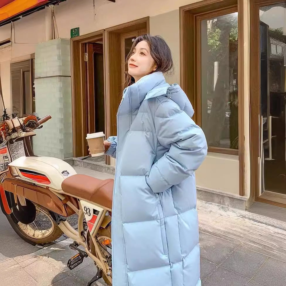 Valenzora | Pleated coat with hood - Stylish winter clothing