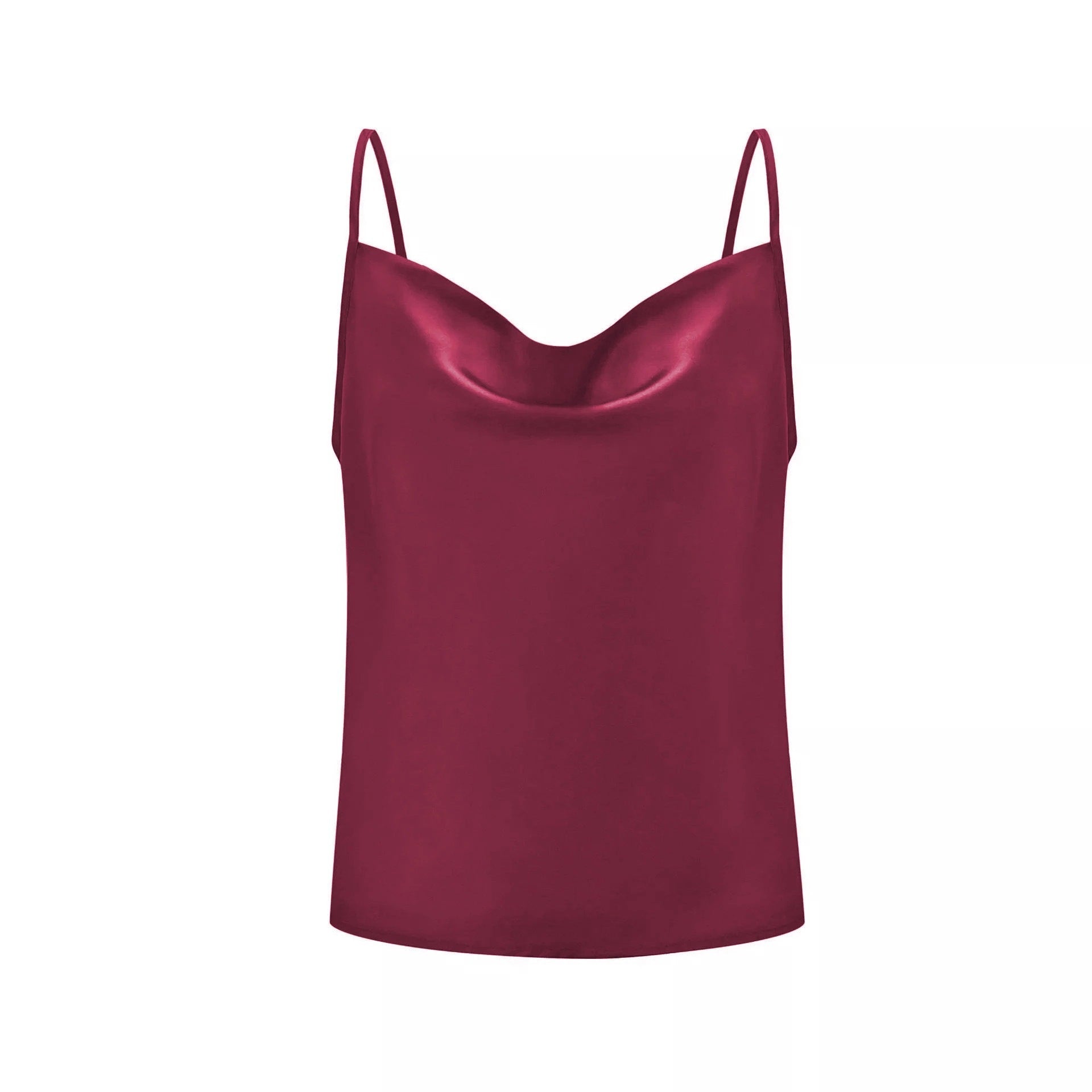 Damen-Satin-Top mit tiefem Ausschnitt und verstellbaren Trägern, Größe [Größe fehlt]
