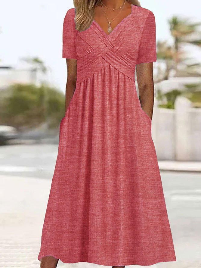 Valenzora | Crossover midi dress for a stylish look