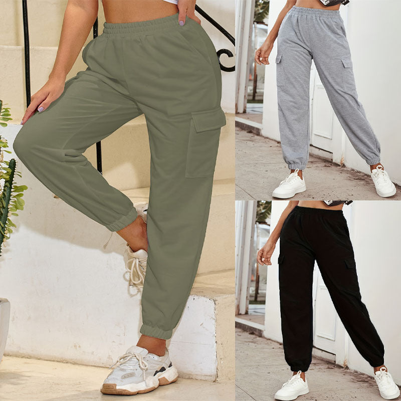 Damen-Cargohose mit Gummizugbund und praktischen Seitentaschen, Größe S