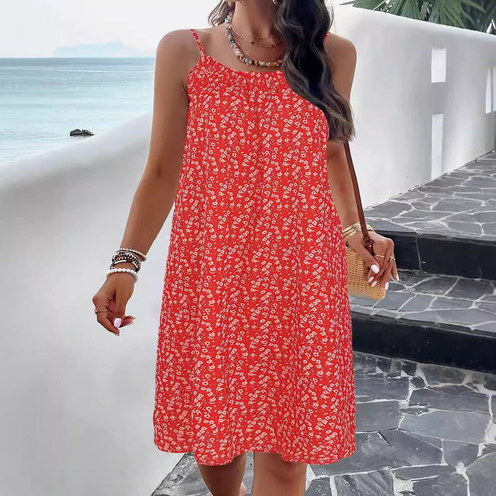 Damen-Sommerkleid aus atmungsaktiver Baumwolle mit Blumenmuster, Größe [Größe fehlt]