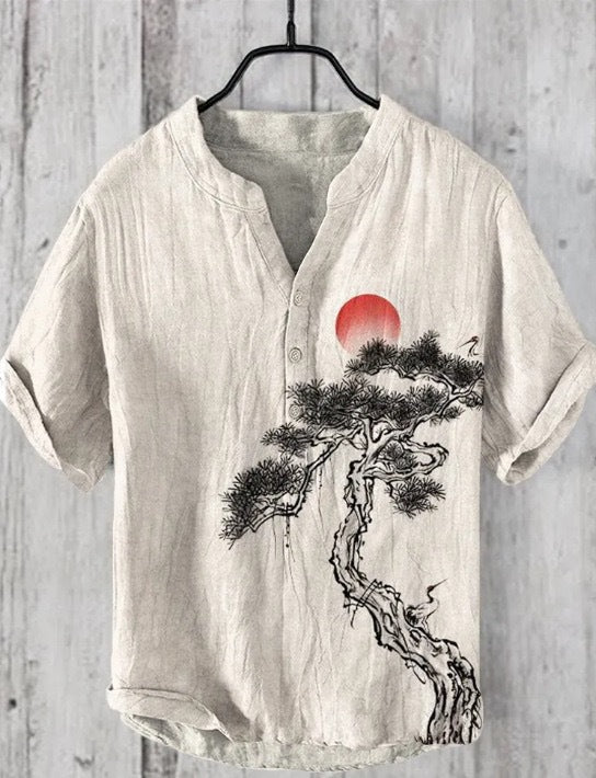 Valenzora | Japanisches Hemd aus Leinenmischung