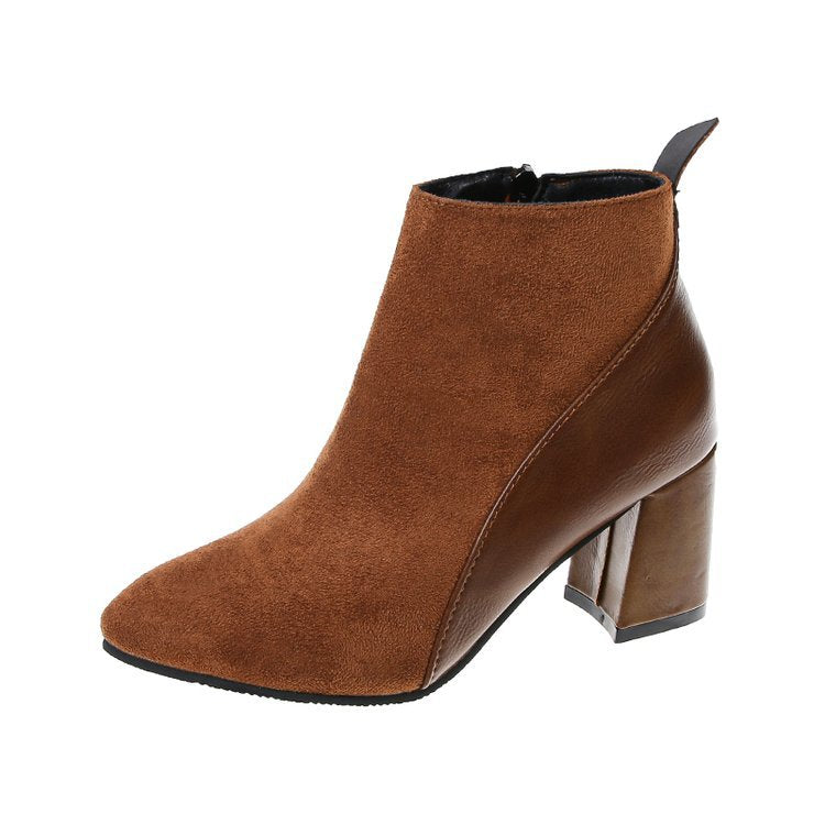 Women's fashionable and elegant ankle boots with trendy block heel, size Valenzora