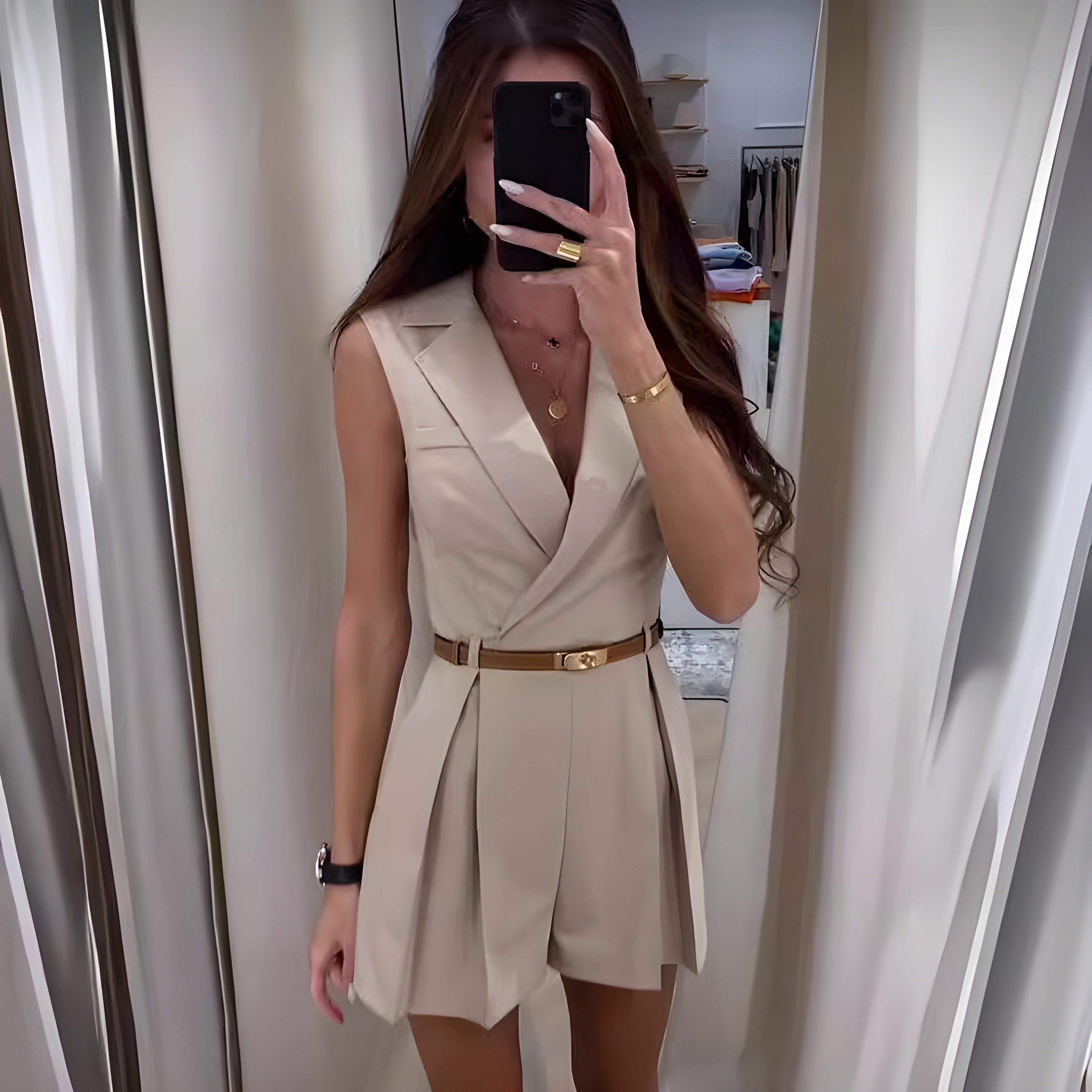 Anastasia | Stylischer ärmelloser Jumpsuit