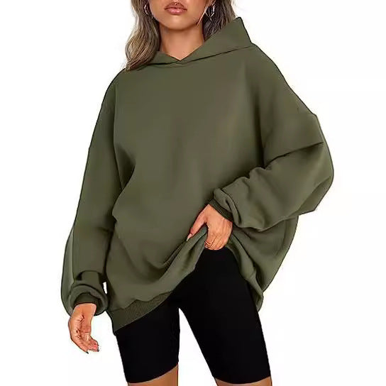 Women's oversized hoodie with side slits, size