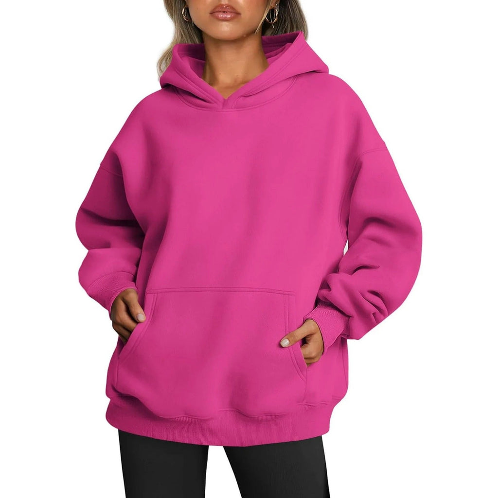 Women's oversized hoodie in a soft cotton blend with practical pockets, size S