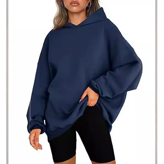Women's oversized hoodie with side slits, size
