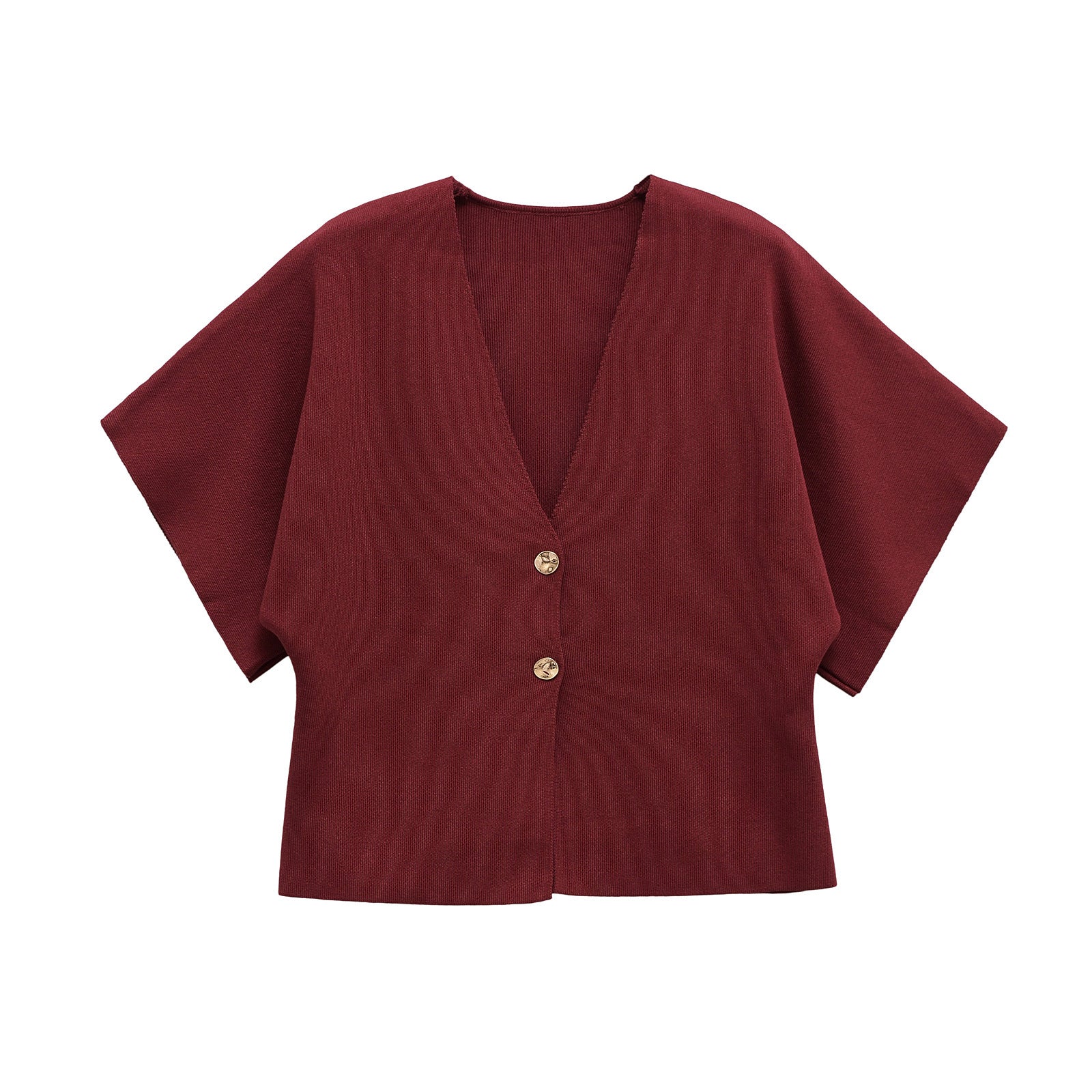 Women's lightweight cardigan with an elegant V-neck and luxurious button details, size S