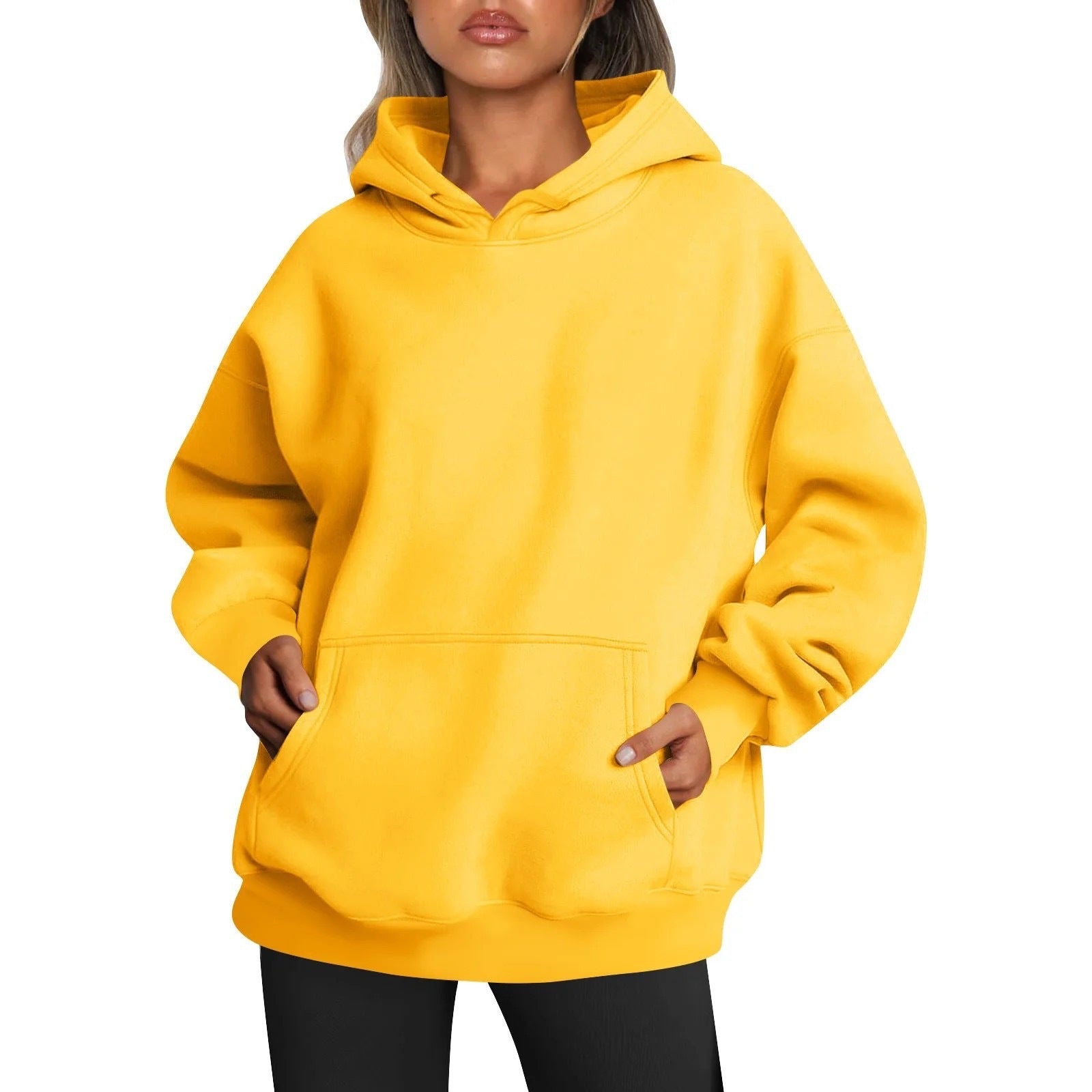 Women's oversized hoodie in a soft cotton blend with practical pockets, size S
